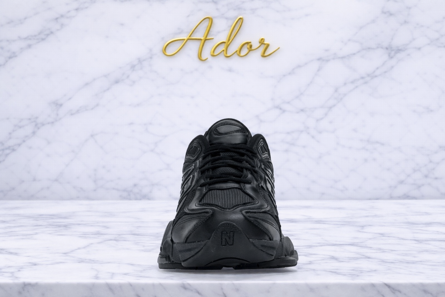 New Balance 9060 Triple Black Leather