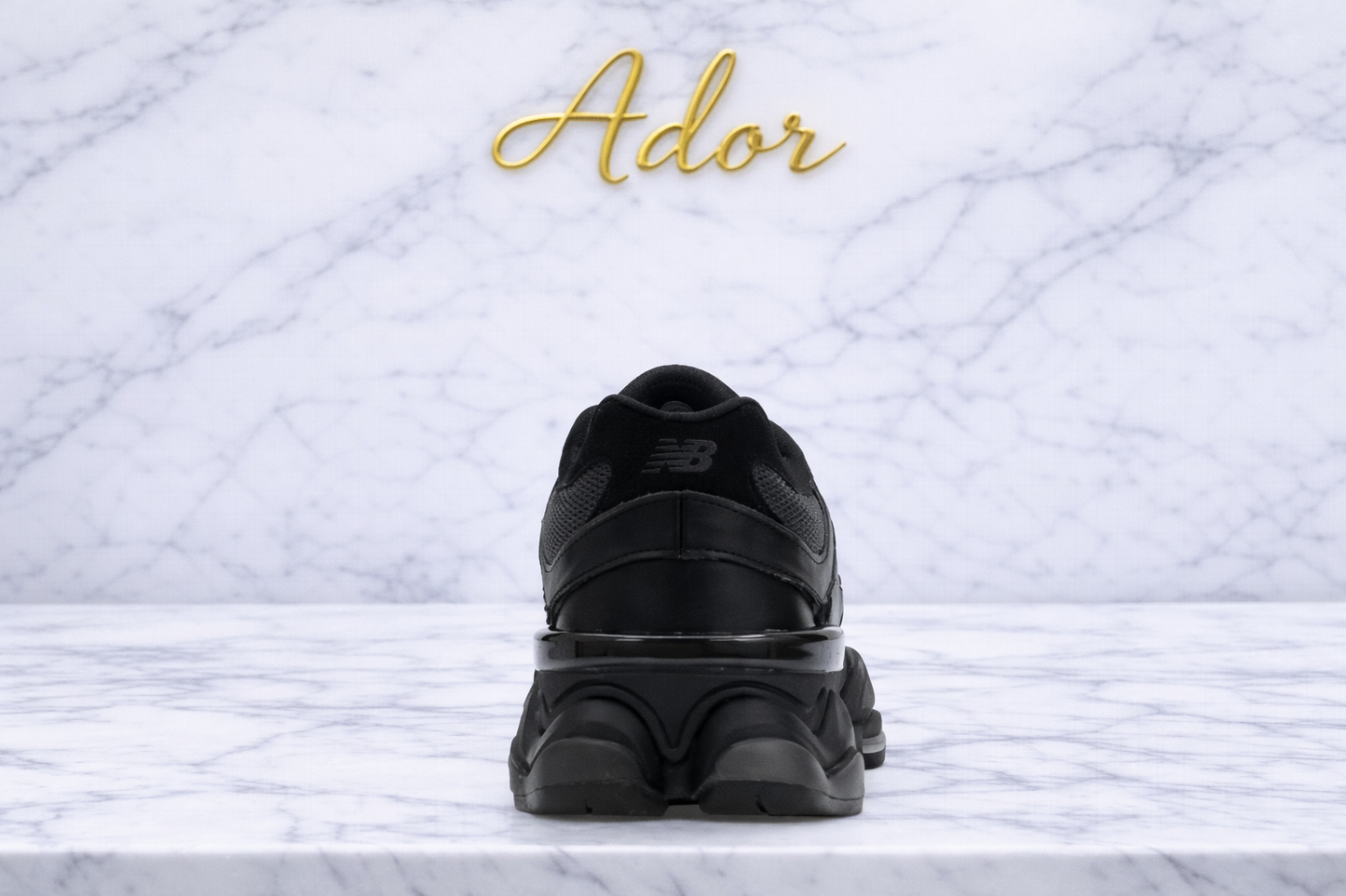 New Balance 9060 Triple Black Leather